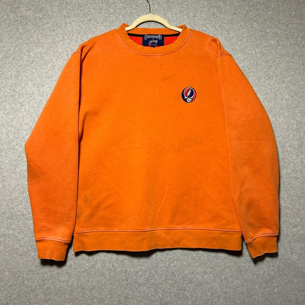 Grateful Dead x Section 119  Sweatshirt L Orange Stealie Logo Jam Band Merch